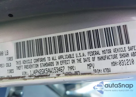 2010 Jeep Liberty Sport z USA, uszkodzony, nr VIN 1J4PN2GK5AW153467